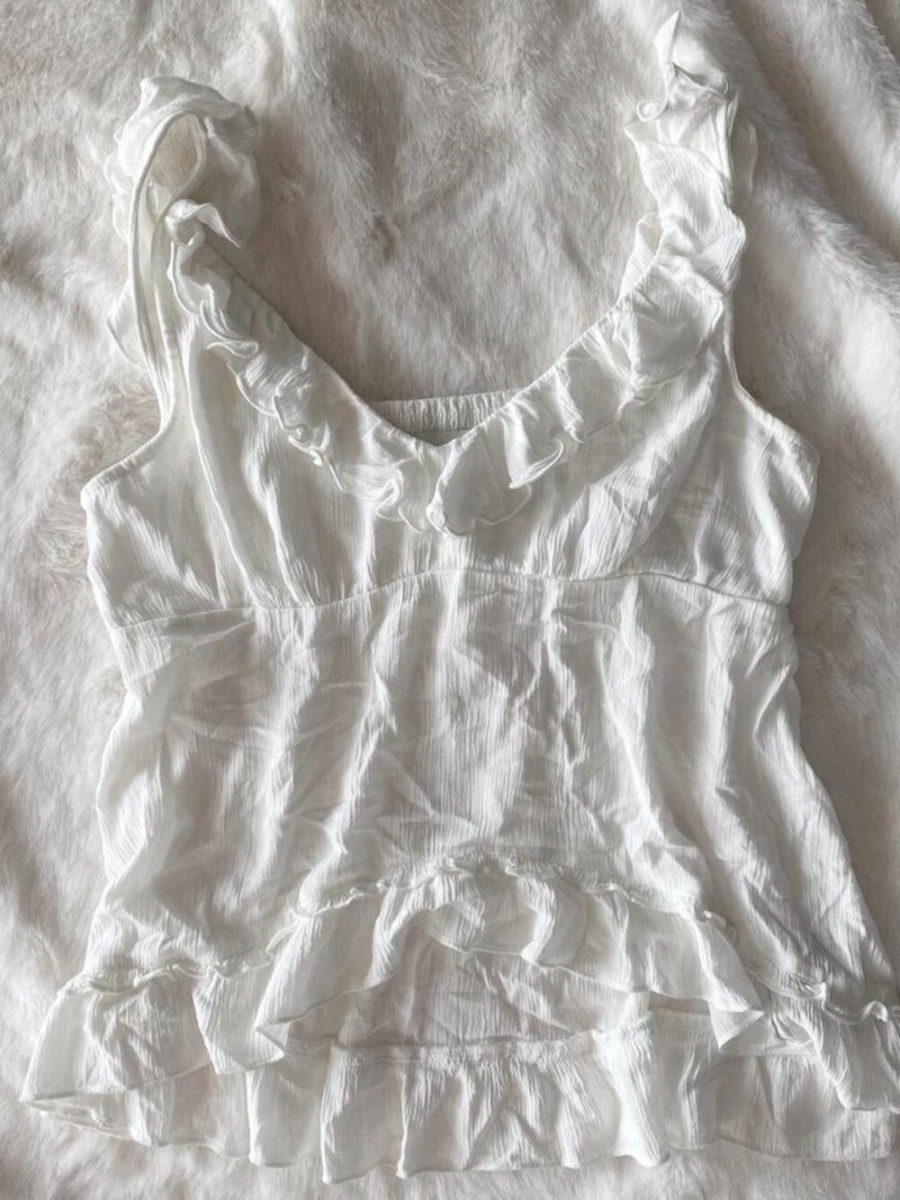 hollister ruffle babydoll top ♡ size medium